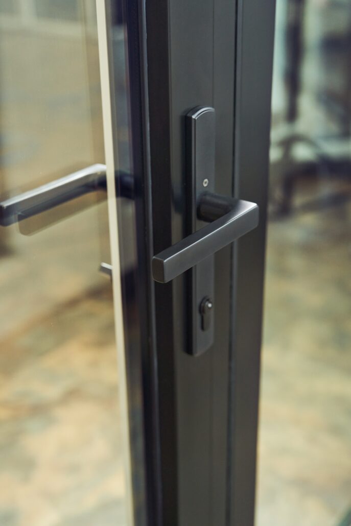 exterior black handle - Folding Sliding Doors - hoppe hardware