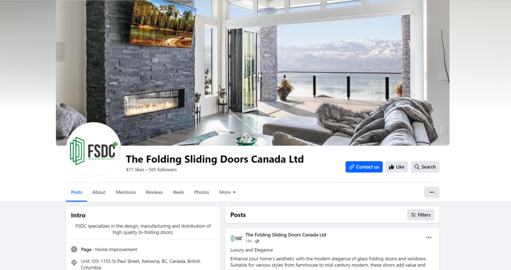 facebook folding sliding doors canada social media