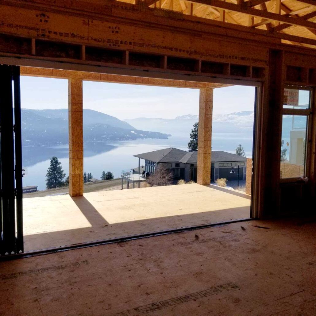 early install view from folding sliding doors canada